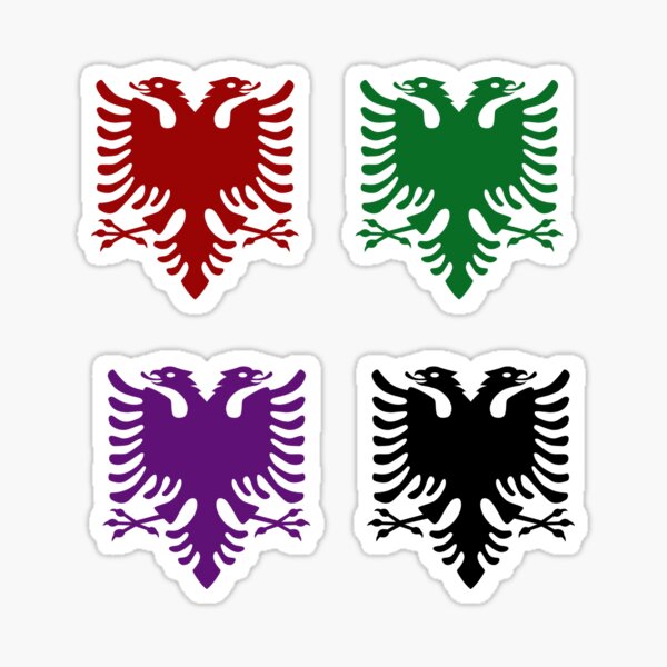 Vista previa del artículo con la obra «Shqiponja - Albanian Eagle (4 Pack)», diseñado y vendido por FutureTraveller.