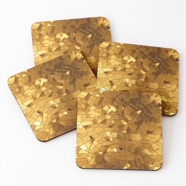 Item preview, Elegant Golden Mosaic designed and sold by Clock-Designer.