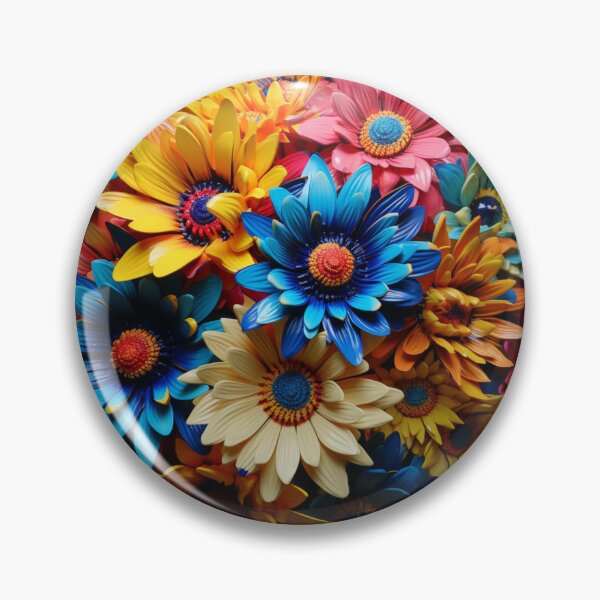 Item preview, Vibrant Multicolored Flowers designed and sold by Clock-Designer.