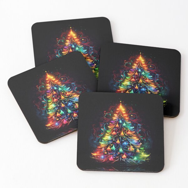 Item preview, Neon Light Abstract Christmas Tree designed and sold by MCGrafxStudio.