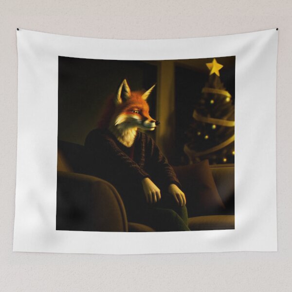 Artikelvorschau, Einsamer Fuchs an Weihnachten entworfen und verkauft von TranceFox.
