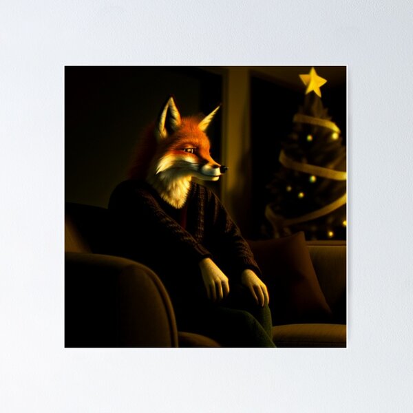 Artikelvorschau, Einsamer Fuchs an Weihnachten entworfen und verkauft von TranceFox.
