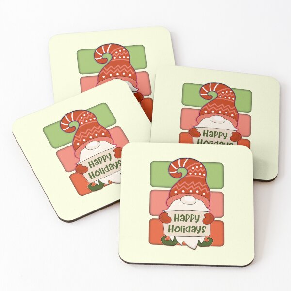 Item preview, Christmas Gnome Holding a Happy Holidays Sign designed and sold by franktact.