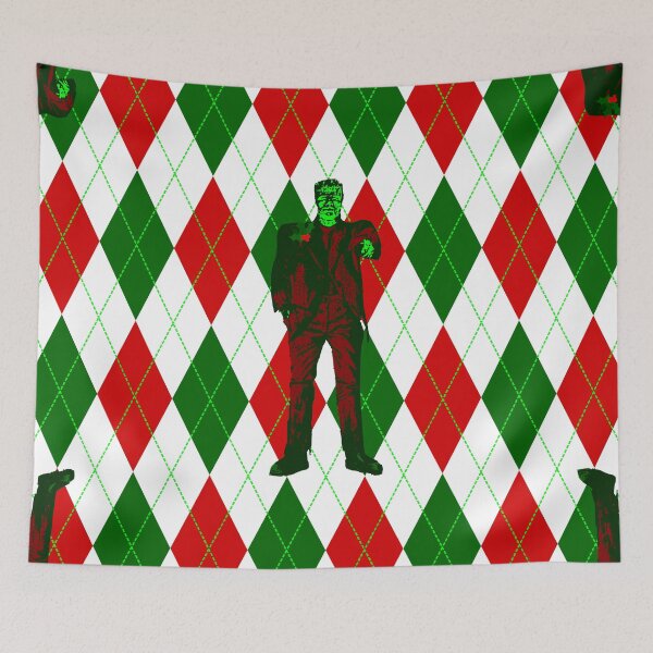 Item preview, ugly christmas frankenstein argyle plaid designed and sold by Gossip Rag.