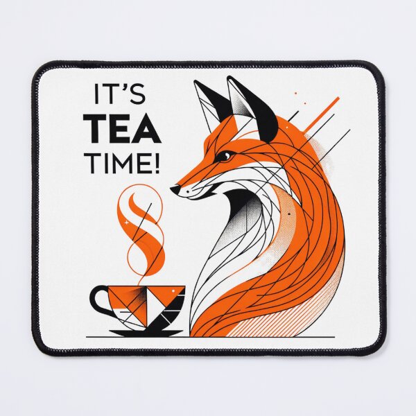 Item preview, "It's Tea Time" - Minimalist Fox Print designed and sold by visionaryprint.