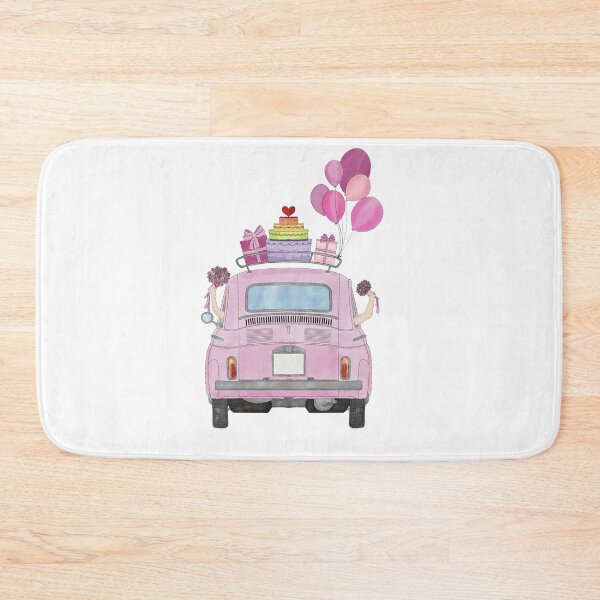 Item preview, Two Brides in a Pink Fiat 500  designed and sold by portosabbia.