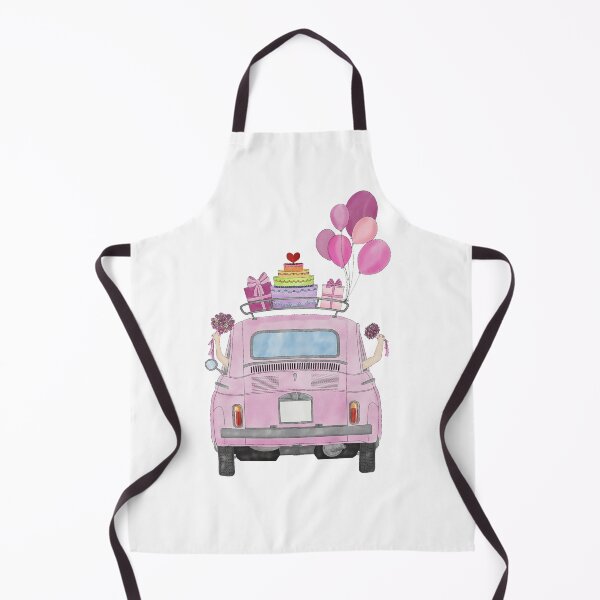 Item preview, Two Brides in a Pink Fiat 500  designed and sold by portosabbia.