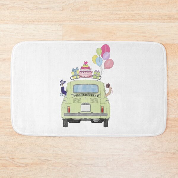 Item preview, Bride and Groom in a Green Fiat 500  designed and sold by portosabbia.