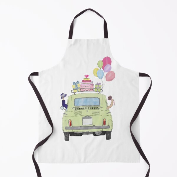 Item preview, Bride and Groom in a Green Fiat 500  designed and sold by portosabbia.