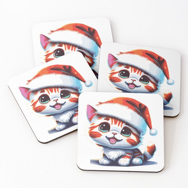 Item preview, Happy Kitten in a Santa Hat designed and sold by LornaHamel.