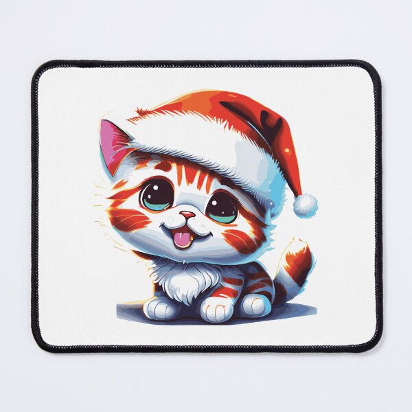 Item preview, Happy Kitten in a Santa Hat designed and sold by LornaHamel.