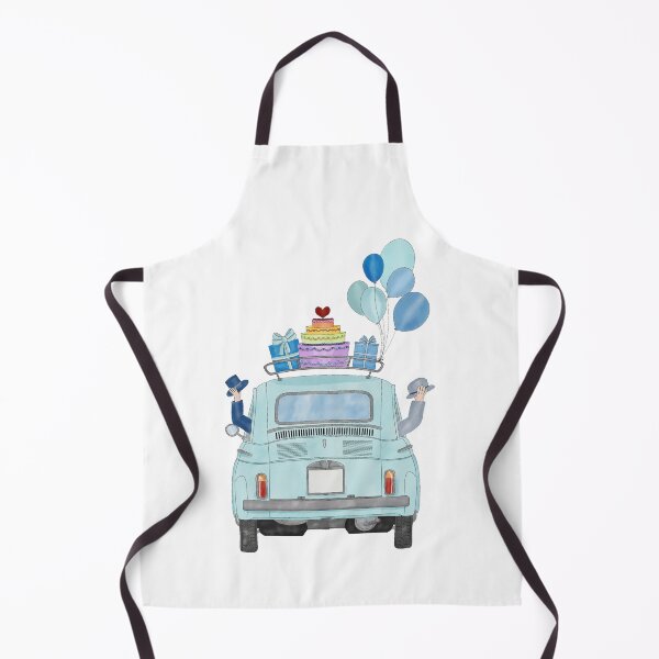 Item preview, Two Grooms in a Blue Fiat 500 designed and sold by portosabbia.