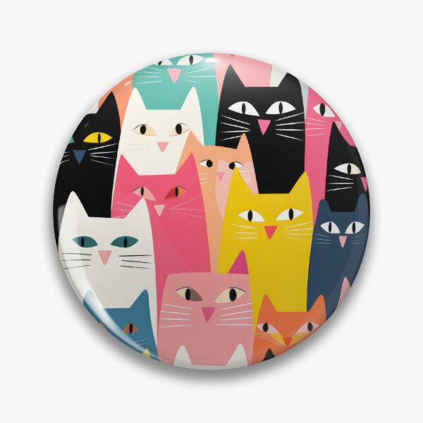 Item preview, Cat Diversity - Retro Folk Feline Inclusion designed and sold by GalleryOXO.