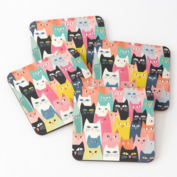 Item preview, Cat Diversity - Retro Folk Feline Inclusion designed and sold by GalleryOXO.