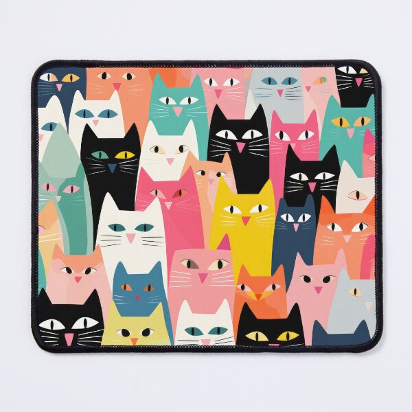 Item preview, Cat Diversity - Retro Folk Feline Inclusion designed and sold by GalleryOXO.