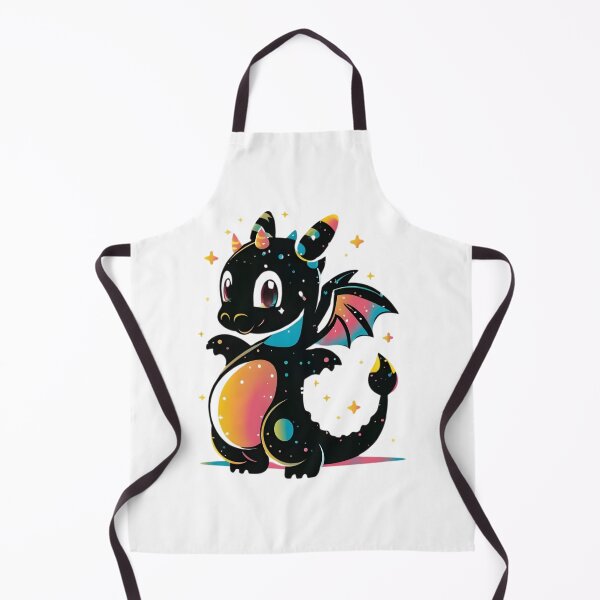 Item preview, Cute Magical Black Dragon Illustration designed and sold by DragonRealms.