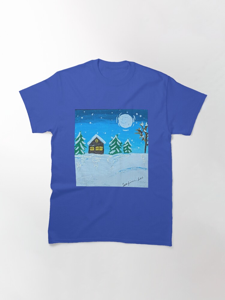 Thumbnail 3 of 7, Classic T-Shirt, Winter Cabin in Michigan designed and sold by Ladyinthemitten.