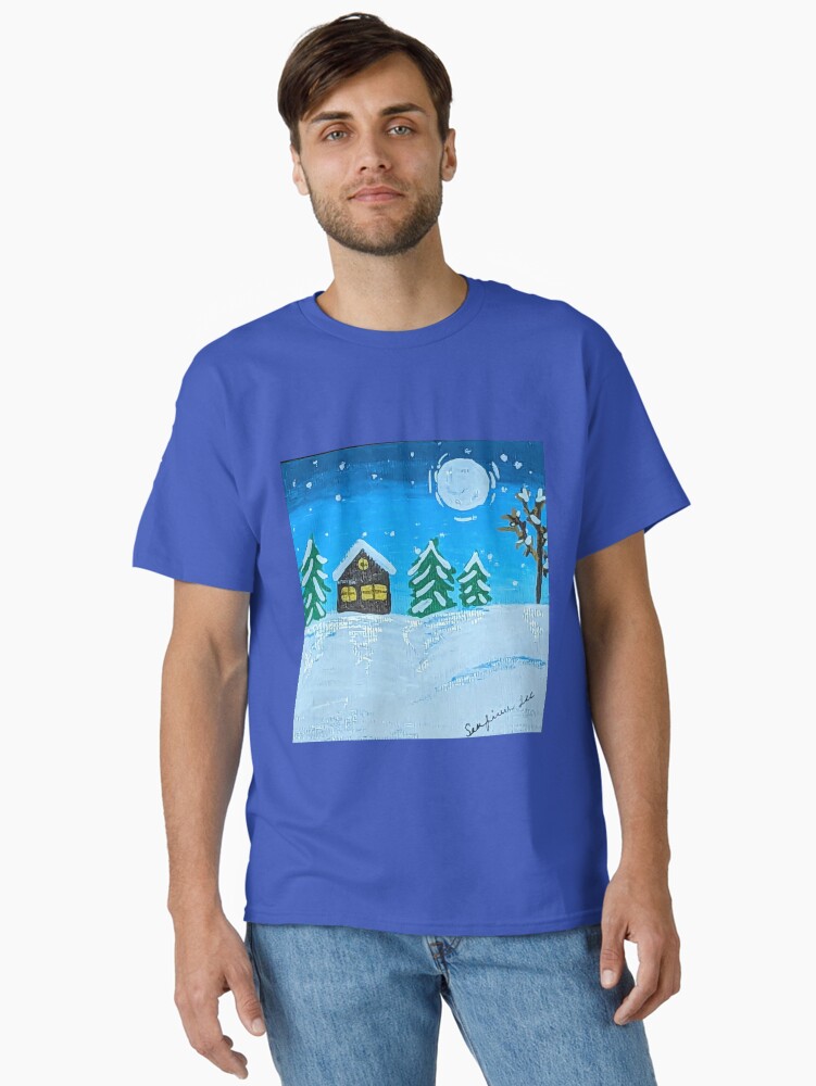 Thumbnail 1 of 7, Classic T-Shirt, Winter Cabin in Michigan designed and sold by Ladyinthemitten.