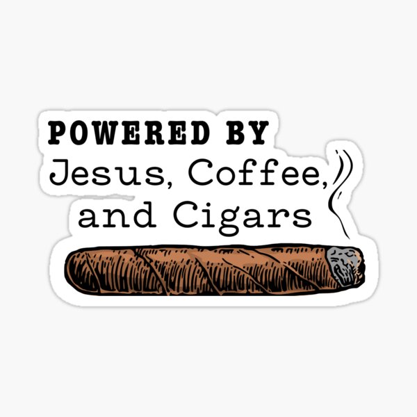 Item preview, Powered by Jesus Coffee and Cigars designed and sold by acceptablewords.