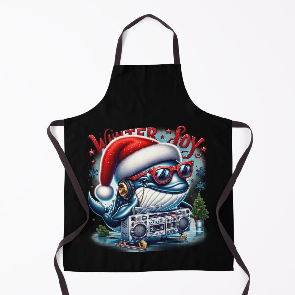 Item preview, Holiday Groove - Cartoon Whale with Boombox designed and sold by ArtFeverShop.