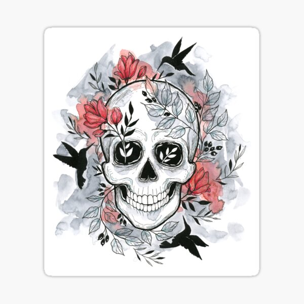 Skull in color Sticker