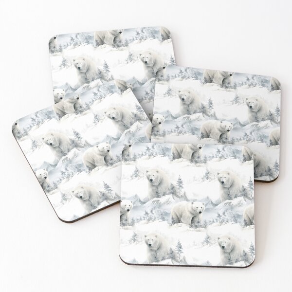 Item preview, Polar Bear In The wild Pattern designed and sold by whitedove457.