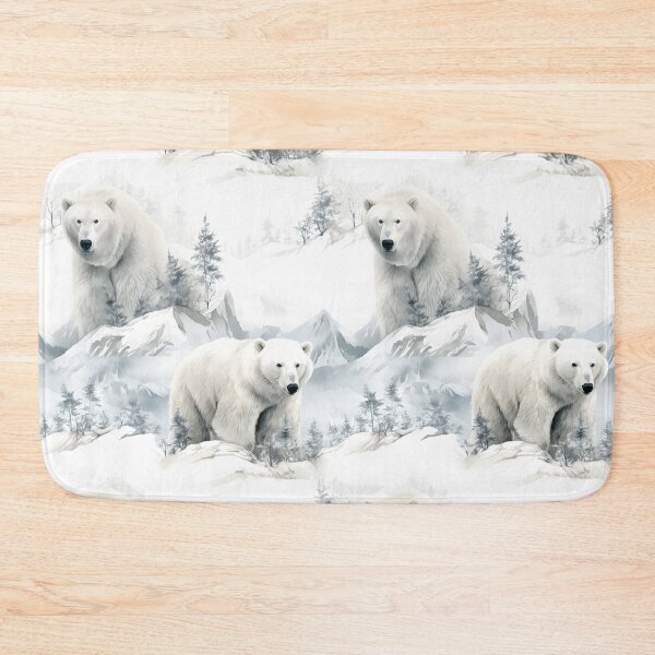 Item preview, Polar Bear In The wild Pattern designed and sold by whitedove457.
