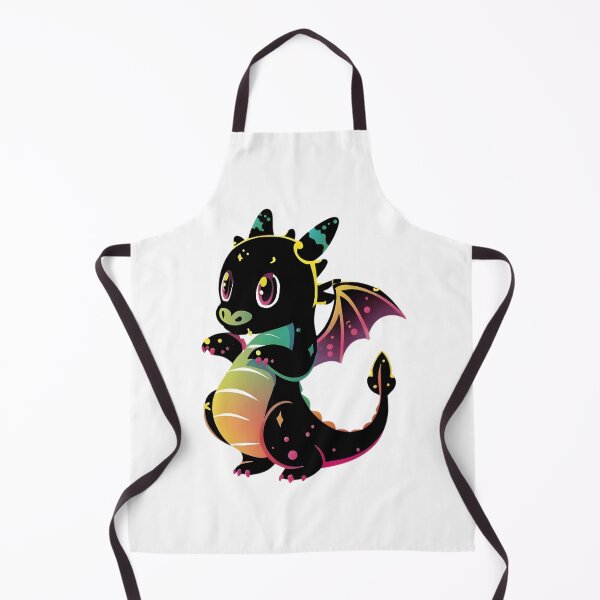 Item preview, Cute Magical Black Dragon Illustration designed and sold by DragonRealms.