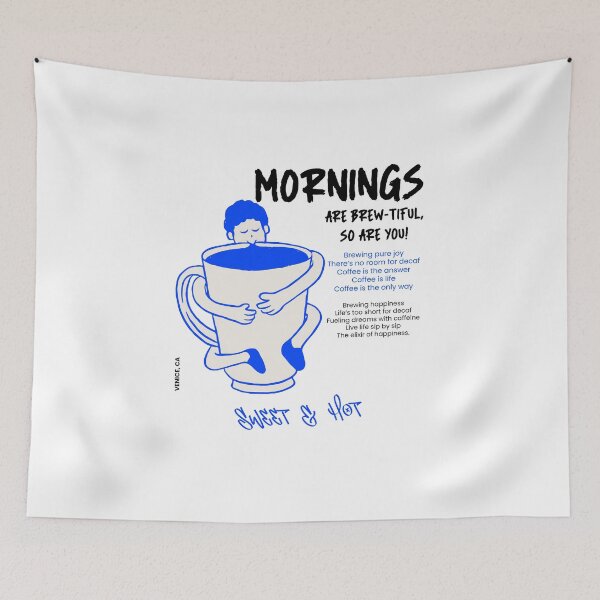 Item preview, Mornings are brewtiful, so are you, Hug a Coffee Mug designed and sold by Kamran-Sharjeel.