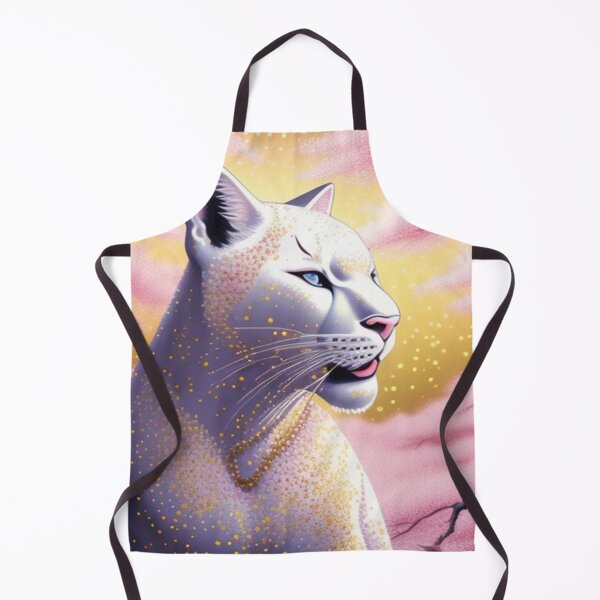 Item preview, White puma and cherry blossoms designed and sold by Roxburylane.
