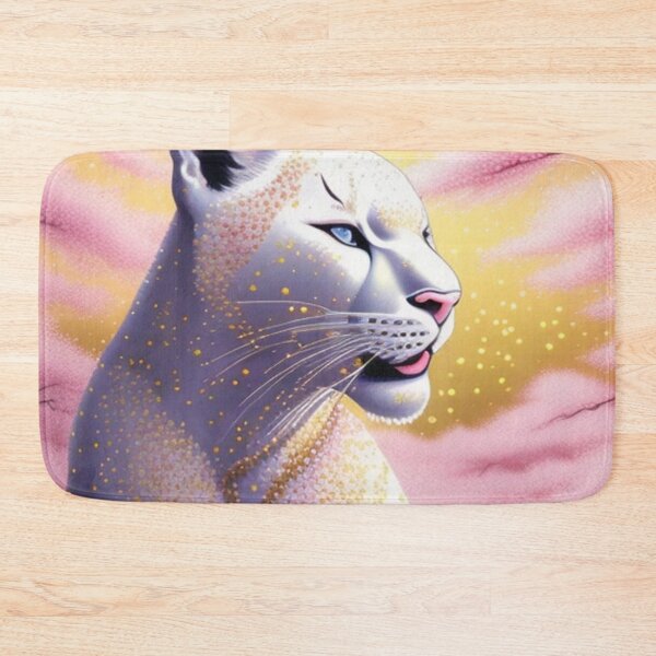 Item preview, White puma and cherry blossoms  designed and sold by Roxburylane.