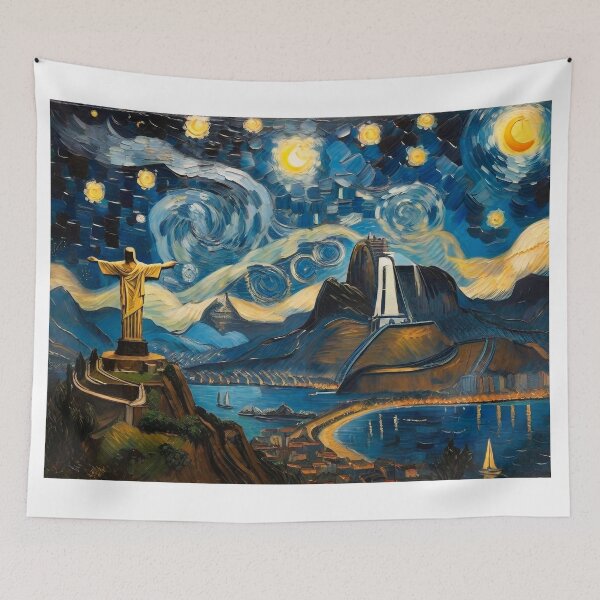 Item preview, A Starry Night In Rio de Janeiro designed and sold by OnlyClassicArt.
