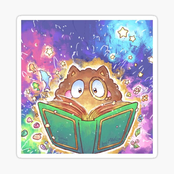 Scholar Spoof's Magical Book Sticker