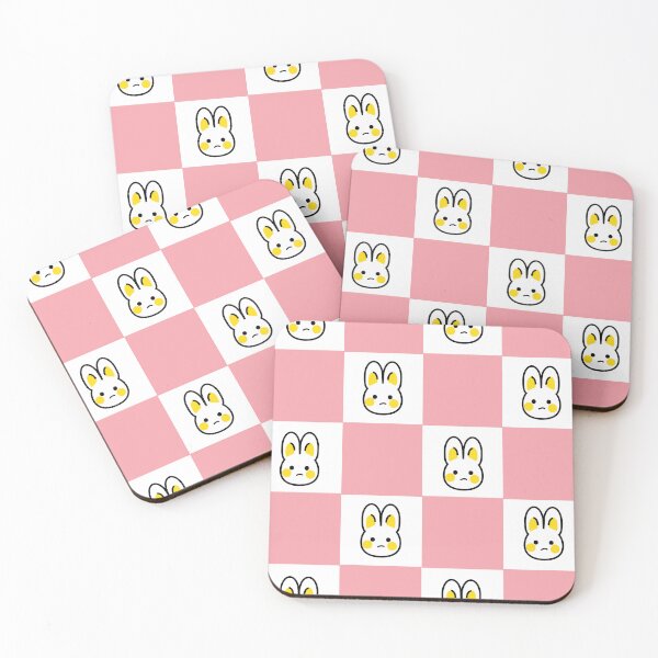 Item preview, Cute bunny checkered square pattern designed and sold by fluffyfamcraft.