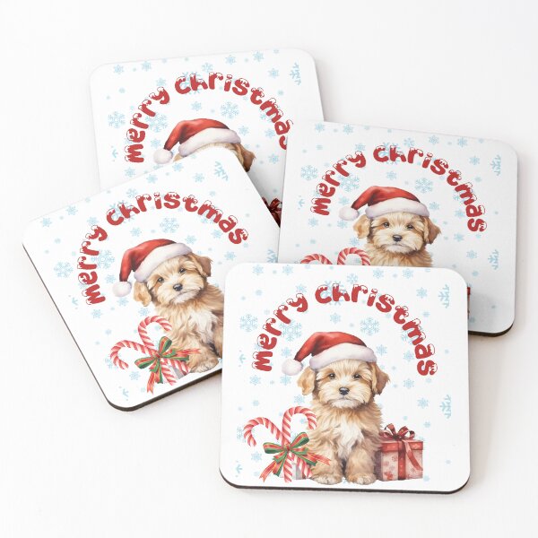 Item preview, Cute Christmas Puppy Print/ Cute Christmas Puppy Apron/ Christmas Golden Retriever Gifts designed and sold by KingdomKubs.