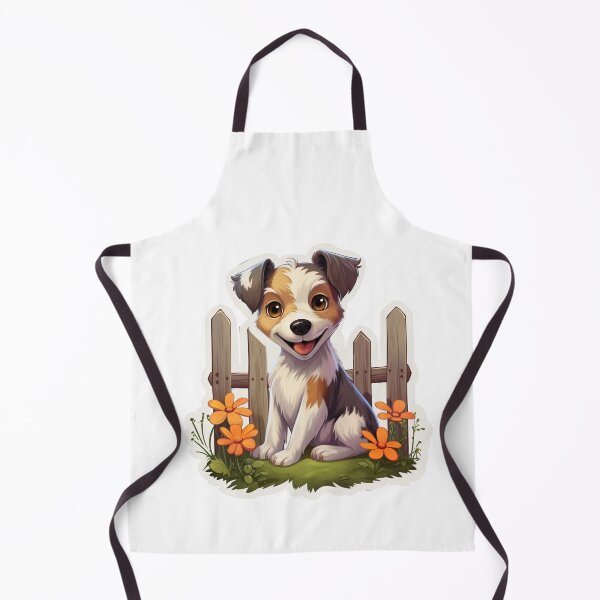 Item preview, Happy Terrier Retreat - Cartoon Dog's Backyard Delight designed and sold by PureGlee.