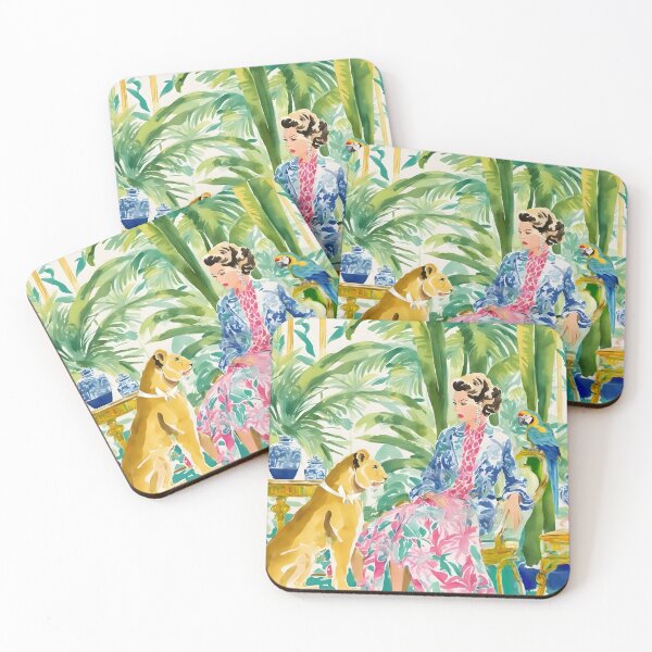 Item preview, Conversation, whimsical preppy watercolor designed and sold by SophieClimaArt.