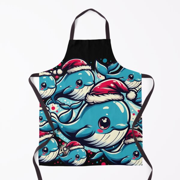 Item preview, Festive Fins - Jolly Whales in Holiday Gear designed and sold by ArtFeverShop.