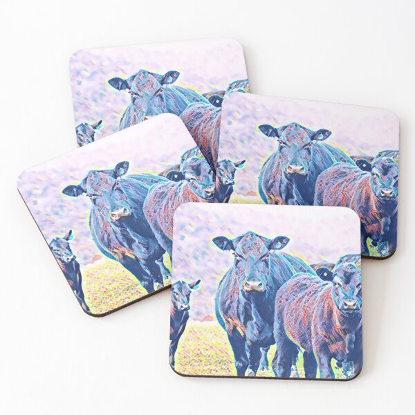 Item preview, Field of Angus Cattle Mosaic Style Photo designed and sold by TheAnimalZ00.