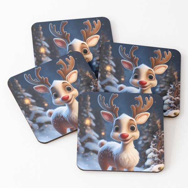 Item preview, Cute christmas deer designed and sold by MagicAtlasArt.