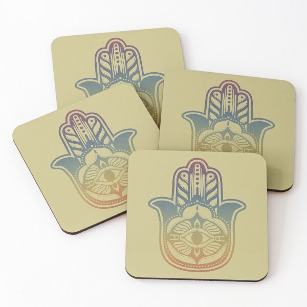Item preview, Hamsa Lava - Gold + Rainbow Sunset designed and sold by Irene Estelle.