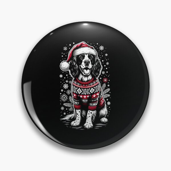 Item preview, English Springer Spaniel Dog Christmas Vintage Santa's Hat Ugly Sweater designed and sold by JoelFox165.