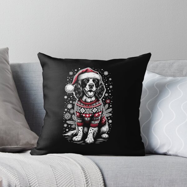 Item preview, English Springer Spaniel Dog Christmas Vintage Santa's Hat Ugly Sweater designed and sold by JoelFox165.