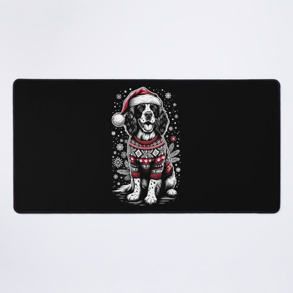 Item preview, English Springer Spaniel Dog Christmas Vintage Santa's Hat Ugly Sweater designed and sold by JoelFox165.