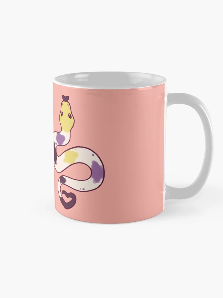 Thumbnail 3 of 6, Coffee Mug, Nonbinary Pride Python designed and sold by slimestra.