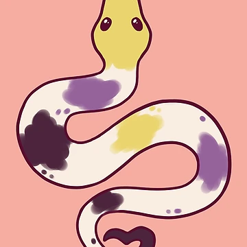 Artwork thumbnail, Nonbinary Pride Python by slimestra