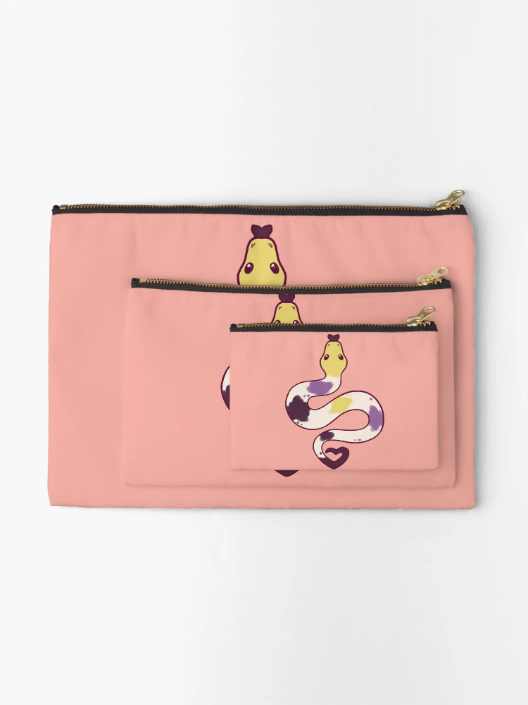 Thumbnail 2 of 4, Zipper Pouch, Nonbinary Pride Python designed and sold by slimestra.