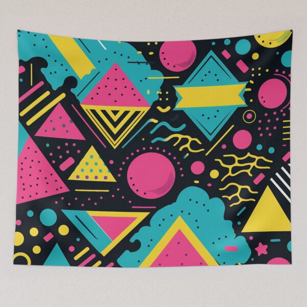 Item preview, 80s Colors Pattern designed and sold by Myra365Art.