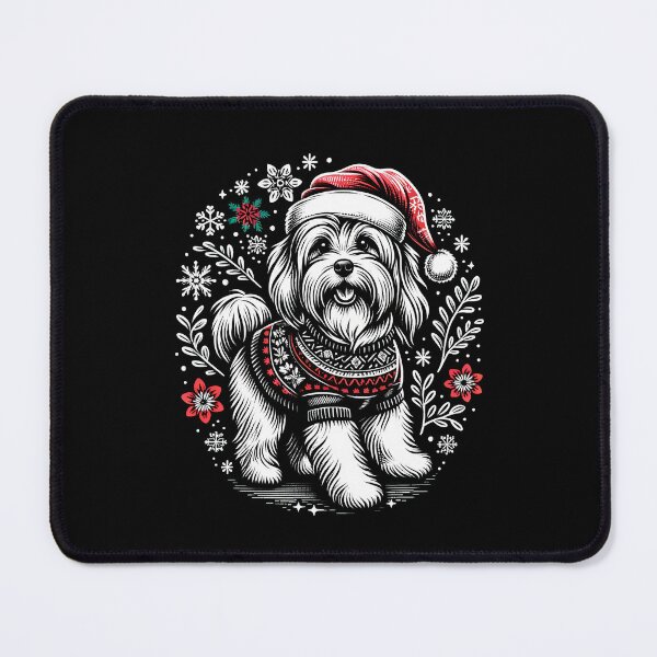 Item preview, Havanese Dog Christmas Snow Vintage Ugly Sweater Santa's Hat Xmas designed and sold by JoelFox165.