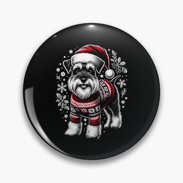 Item preview, Miniature Schnauzer Dog Vintage Christmas Tree Ugly Sweater Santa's Hat Xmas designed and sold by JoelFox165.